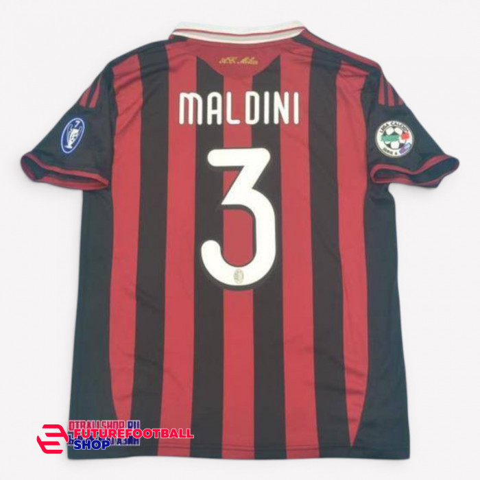 Ретро футболка Милан 2009/10 MALDINI 3  домашняя