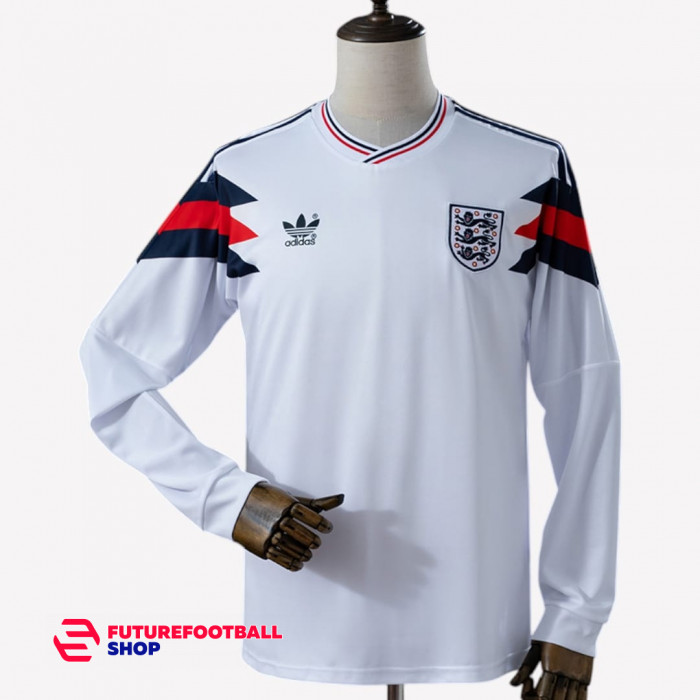 Футболка сборная Англия 2026 концепт England 1990 x Adidas Retro Mash-up домашняя длинный рукав