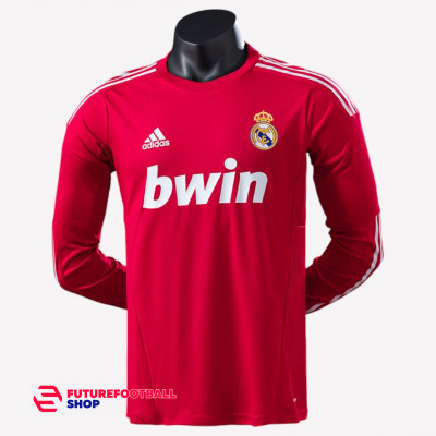 Ретро футболка Реал Мадрид 2011/12 красная (Игровая) длинный рукав 