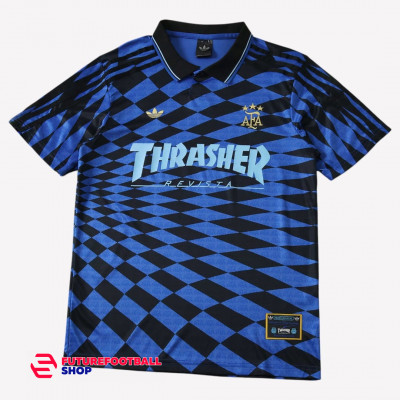 Футболка сборная Аргентина 2026 концепт Adidas Skateboarding x Thrasher x AFA Argentina 1994
