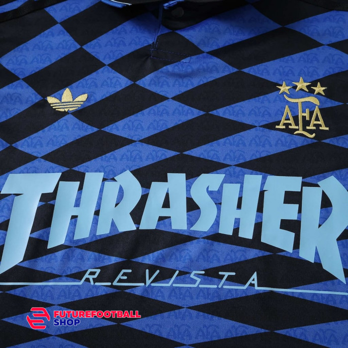 Футболка сборная Аргентина 2026 концепт Adidas Skateboarding x Thrasher x AFA Argentina 1994