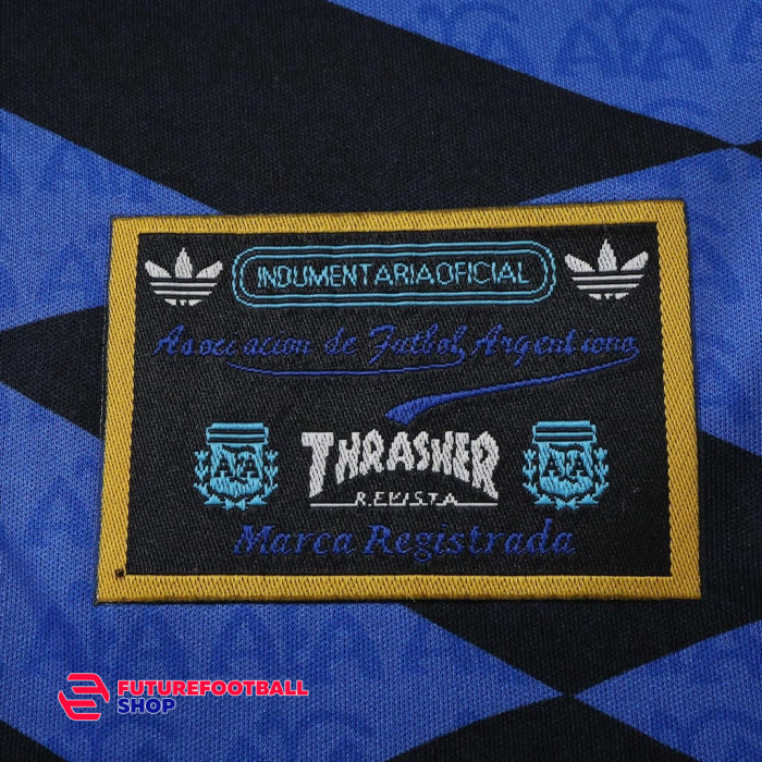 Футболка сборная Аргентина 2026 концепт Adidas Skateboarding x Thrasher x AFA Argentina 1994