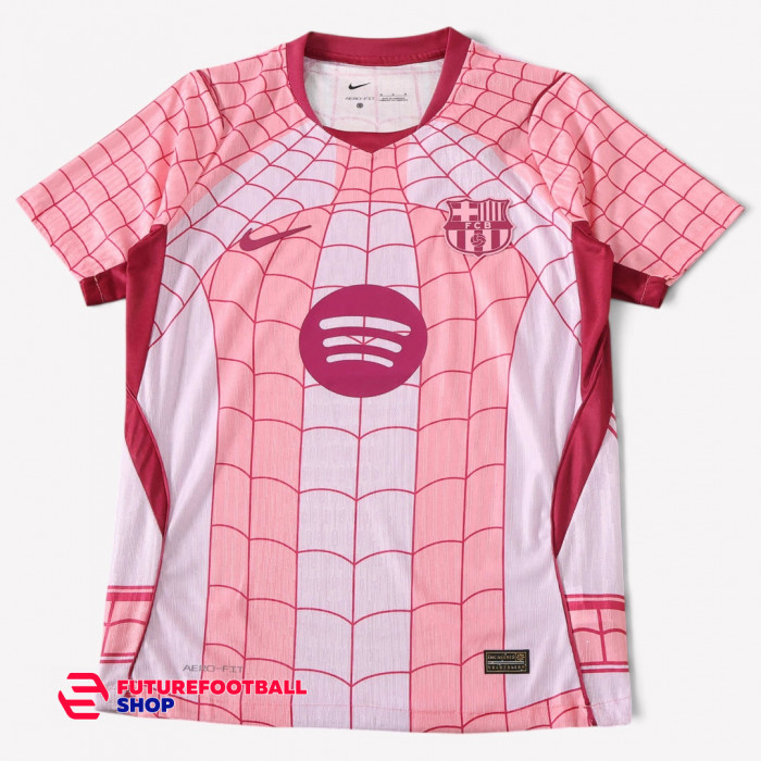 Футболка Барселона 2026/27 (Игровая) концепт FC Barcelona x Spider-Man pink